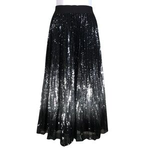 LUISA CERANO Ombré Sequin Skirt